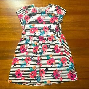 Rumi & Ryder Pink & Orange Floral Striped Dress Size 12-14